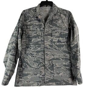 US Air Force Battle Uniform Jacket Coat 38R Army Camo Utility Stripe Military